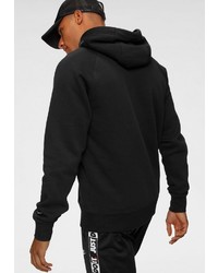 schwarzer bedruckter Pullover mit einem Kapuze von Nike Sportswear