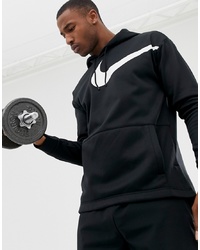 schwarzer bedruckter Pullover mit einem Kapuze von Nike Training