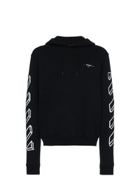 schwarzer bedruckter Pullover mit einem Kapuze von Off-White