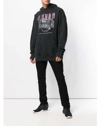 schwarzer bedruckter Pullover mit einem Kapuze von Rhude