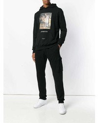 schwarzer bedruckter Pullover mit einem Kapuze von Ih Nom Uh Nit