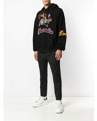 schwarzer bedruckter Pullover mit einem Kapuze von Dolce & Gabbana