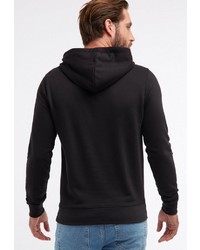 schwarzer bedruckter Pullover mit einem Kapuze von Petrol Industries