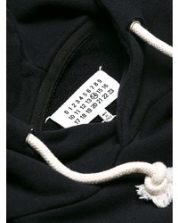 schwarzer bedruckter Pullover mit einem Kapuze von Maison Margiela