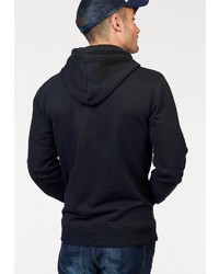 schwarzer bedruckter Pullover mit einem Kapuze von Quiksilver