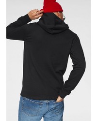 schwarzer bedruckter Pullover mit einem Kapuze von Quiksilver