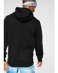 schwarzer bedruckter Pullover mit einem Kapuze von Quiksilver