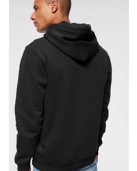 schwarzer bedruckter Pullover mit einem Kapuze von Quiksilver