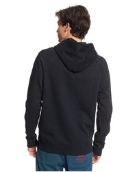 schwarzer bedruckter Pullover mit einem Kapuze von Quiksilver