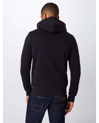 schwarzer bedruckter Pullover mit einem Kapuze von Scotch & Soda