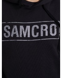 schwarzer bedruckter Pullover mit einem Kapuze von Sons of Anarchy