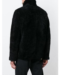schwarzer bedruckter Pullover mit einem Reißverschluß von Fendi