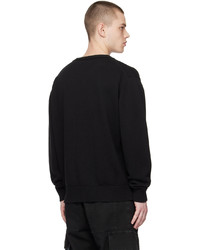 schwarzer bedruckter Pullover mit einem Rundhalsausschnitt von 1017 Alyx 9Sm