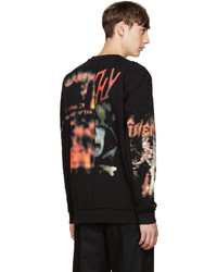 schwarzer bedruckter Pullover mit einem Rundhalsausschnitt von Givenchy