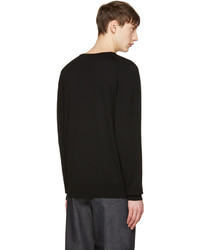 schwarzer bedruckter Pullover mit einem Rundhalsausschnitt von Loewe