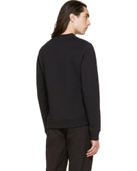 schwarzer bedruckter Pullover mit einem Rundhalsausschnitt von Kenzo