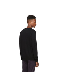 schwarzer bedruckter Pullover mit einem Rundhalsausschnitt von Ps By Paul Smith