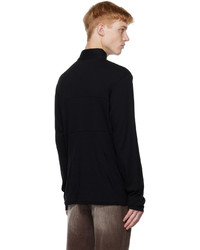 schwarzer bedruckter Pullover mit einem Rundhalsausschnitt von TheOpen Product