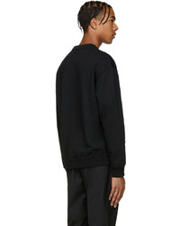 schwarzer bedruckter Pullover mit einem Rundhalsausschnitt von Versace