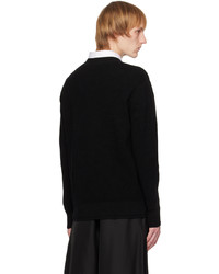 schwarzer bedruckter Pullover mit einem Rundhalsausschnitt von Givenchy