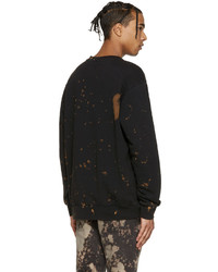 schwarzer bedruckter Pullover mit einem Rundhalsausschnitt von Palm Angels