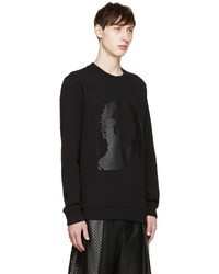 schwarzer bedruckter Pullover mit einem Rundhalsausschnitt von Givenchy