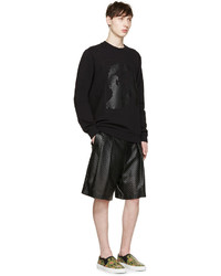 schwarzer bedruckter Pullover mit einem Rundhalsausschnitt von Givenchy