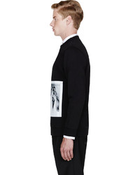 schwarzer bedruckter Pullover mit einem Rundhalsausschnitt von Givenchy