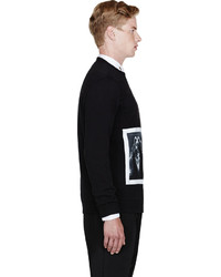 schwarzer bedruckter Pullover mit einem Rundhalsausschnitt von Givenchy