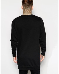 schwarzer bedruckter Pullover mit einem Rundhalsausschnitt von Asos