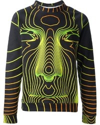 schwarzer bedruckter Pullover mit einem Rundhalsausschnitt von Christopher Kane