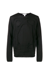schwarzer bedruckter Pullover mit einem Rundhalsausschnitt von Comme Des Garcons SHIRT
