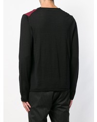 schwarzer bedruckter Pullover mit einem Rundhalsausschnitt von Comme Des Garcons SHIRT