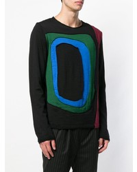 schwarzer bedruckter Pullover mit einem Rundhalsausschnitt von Comme Des Garcons SHIRT