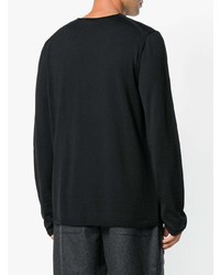 schwarzer bedruckter Pullover mit einem Rundhalsausschnitt von Comme Des Garcons SHIRT