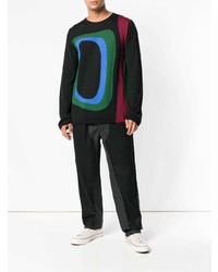 schwarzer bedruckter Pullover mit einem Rundhalsausschnitt von Comme Des Garcons SHIRT