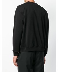 schwarzer bedruckter Pullover mit einem Rundhalsausschnitt von Versace