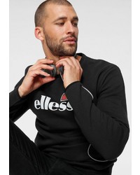 schwarzer bedruckter Pullover mit einem Rundhalsausschnitt von Ellesse