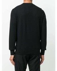 schwarzer bedruckter Pullover mit einem Rundhalsausschnitt von Alexander McQueen