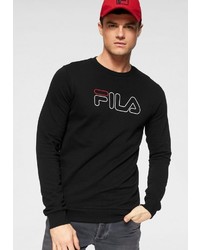 schwarzer bedruckter Pullover mit einem Rundhalsausschnitt von Fila