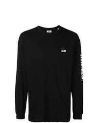 schwarzer bedruckter Pullover mit einem Rundhalsausschnitt von Gcds