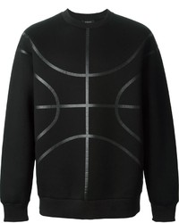 schwarzer bedruckter Pullover mit einem Rundhalsausschnitt von Givenchy