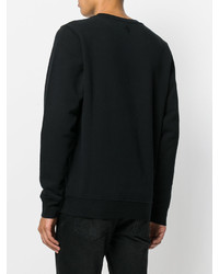 schwarzer bedruckter Pullover mit einem Rundhalsausschnitt von Marcelo Burlon County of Milan