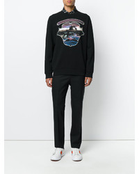 schwarzer bedruckter Pullover mit einem Rundhalsausschnitt von Givenchy