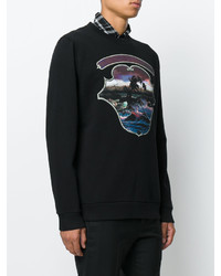 schwarzer bedruckter Pullover mit einem Rundhalsausschnitt von Givenchy