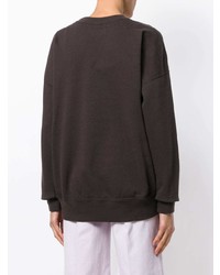 schwarzer bedruckter Pullover mit einem Rundhalsausschnitt von Isabel Marant Etoile