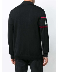 schwarzer bedruckter Pullover mit einem Rundhalsausschnitt von Karl Lagerfeld