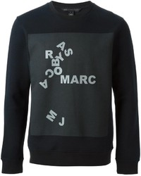 schwarzer bedruckter Pullover mit einem Rundhalsausschnitt von Marc by Marc Jacobs