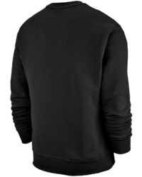 schwarzer bedruckter Pullover mit einem Rundhalsausschnitt von Nike Sportswear