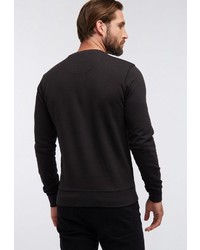 schwarzer bedruckter Pullover mit einem Rundhalsausschnitt von Petrol Industries